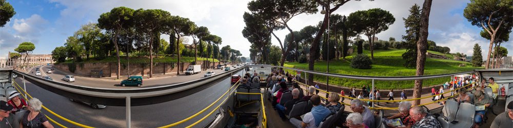 Im Touristenbus - Italien, Rom