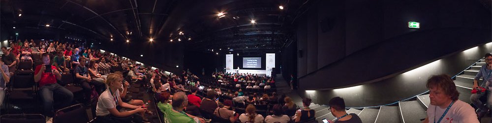 #wceu session in Halle G - WordCamp Europe 2016 Vienna